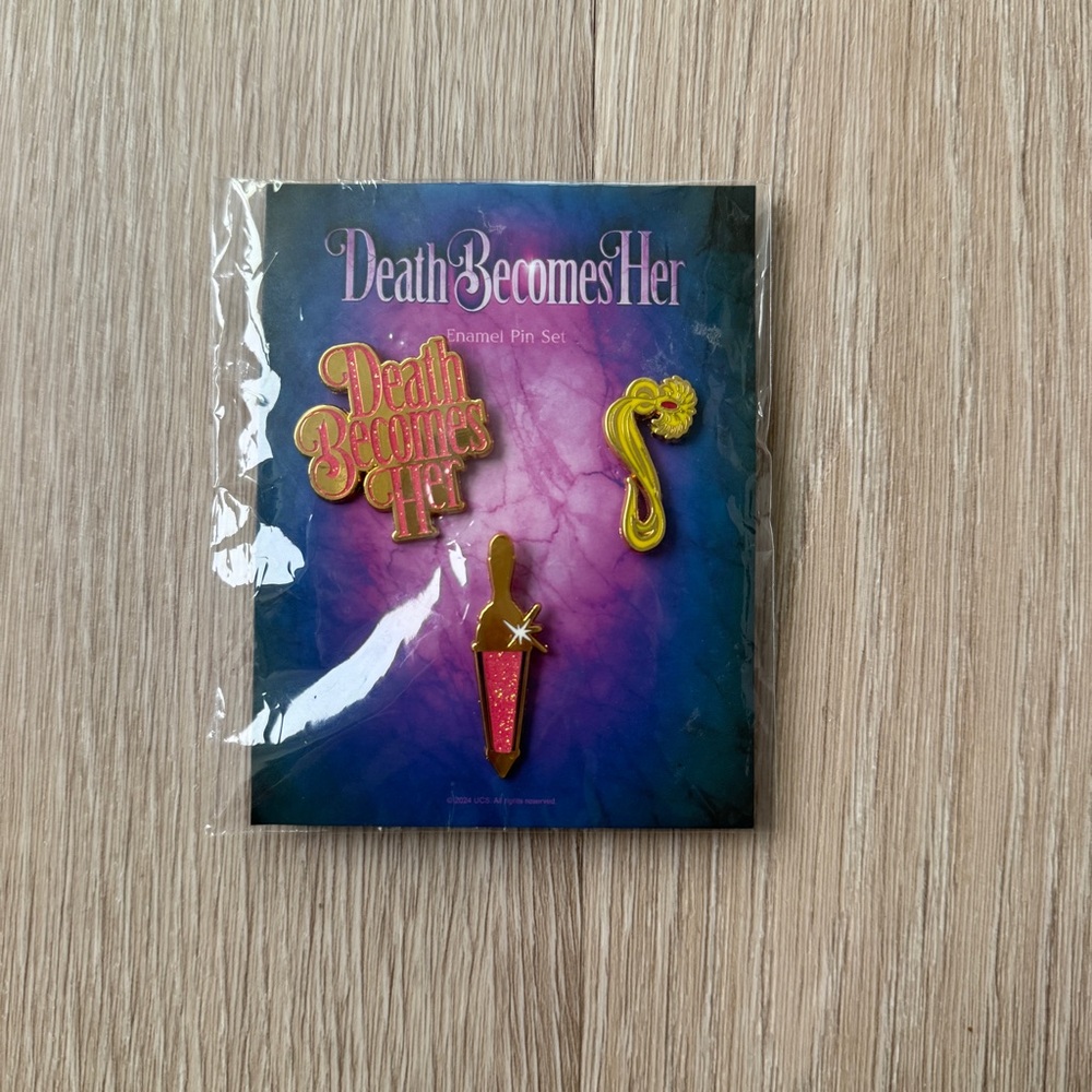 NWT Death Becomes Her Enamel Pin Set